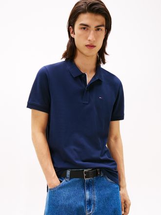Tommy Jeans Poloshirt TOMMY JEANS TJM SLIM PLACKET POLO EXT, Herren, Gr. XXL, blau (schwarz night navy), Piqu&eacute;, Obermaterial: 100% Baumwolle, slim fit, Shirts Pol