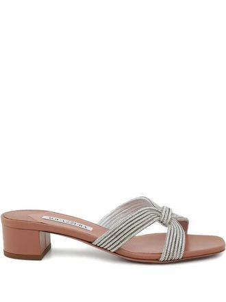 Aquazzura Sandali Muse con cristalli 35mm - Toni neutri