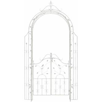 Clp Clp - Arco De Flores Para Jard&iacute;n Con Puerta Grenada Blanco Antiguo