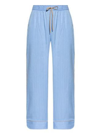 Munthe pinstripe wide-leg trousers - Blue