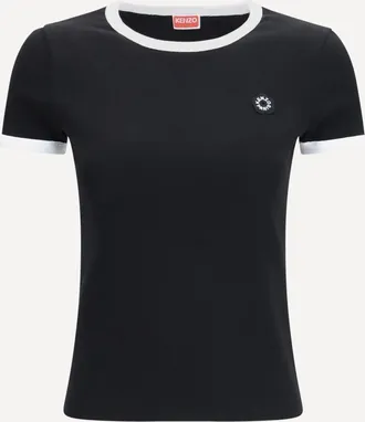 Kenzo T-shirt in cotone ricamata Boke Flower 2.0 Woman XS