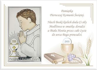 OEM Imagen Souvenir De La Primera Comuni&oacute;n Para Ni&ntilde;o, Plateado, Colorido 18x13 Tama&ntilde;o: 18x13 Cm Color: Blanco Sku: Vl859/4lbicol