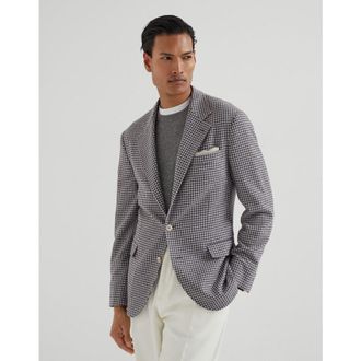 Brunello Cucinelli Mens Panama Radicchio Wool Silk Blend Blazer, Size 56