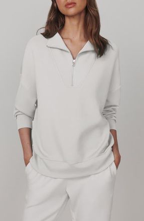 Varley Hawley Half-Zip Sweatshirt in White at Nordstrom, Size Xx-Small