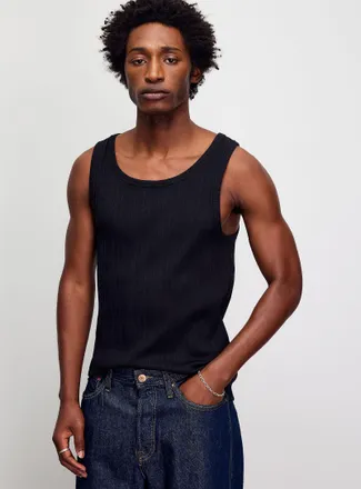 Only & Sons Mens Etched stripe Tank Top