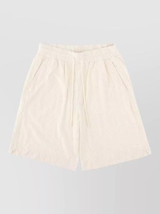 Dr&ocirc;le de Monsieur monogram signature textured shorts side pockets
