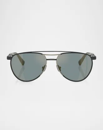 Brunello Cucinelli Men & apos;s BC2007ST Aviator Sunglasses