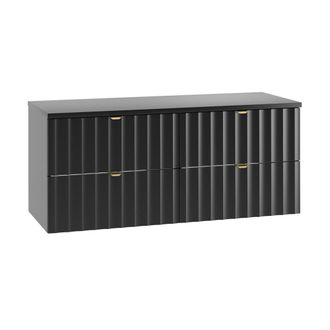 Petits Meubles Mueble bajo lavabo encimera estratificado Negro