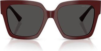 Jimmy Choo London 54mm Gradient Square Sunglasses in Cranberry /Dark Grey at Nordstrom