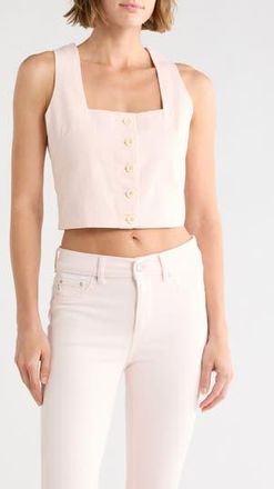 DL1961 Lizzie Cotton & Linen Top in Primrose Pink at Nordstrom Rack, Size X-Small