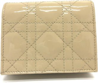 Dior Beige Leather Wallet (Bi-Fold) (Pre-Owned)