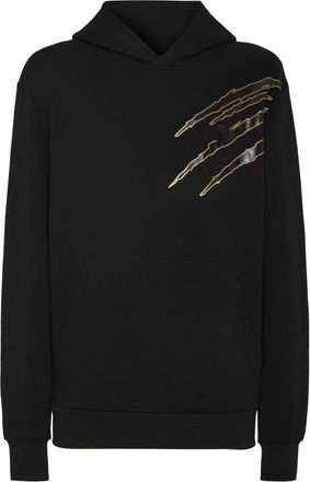 Plein Sport LS Lamina Scratch - Heren - Sportshirts - Zwart - XS - Katoen - Fitness