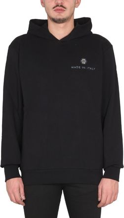 Philipp Plein Black Logo Hood Sweatshirt