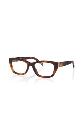 Saint Laurent 55mm Cat Eye optical glasses in Tortoise at Nordstrom
