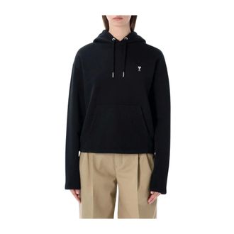 Ami Hoodies, female, Black, Size: L De Coeur Hoodie