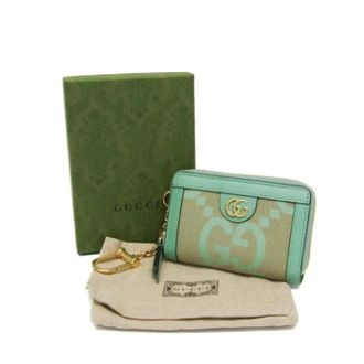 Gucci Pre-owned Jumbo GG coin case 726503 - unisex - Vintage Accessoires - Groen - ONE Size - Leer - Vintage