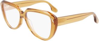 Victoria Beckham Brown Acetate Glasses Womens (Frames)
