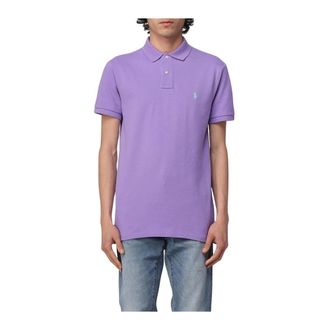 Polo Ralph Lauren Polo Shirts, male, Purple, 2XL, Comfortable Short Sleeve Pique Polo Shirt with Logo Accent