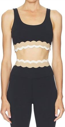 Beach Riot Marin Color Block Scalloped Edges Top In Mystic Colorblock