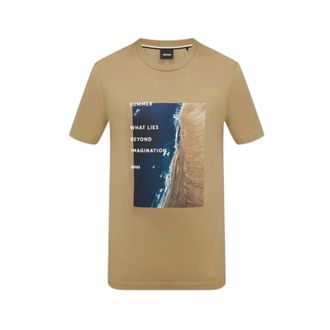 HUGO BOSS Hombre, Camisetas, Marr&oacute;n, Talla: S