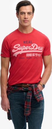 Superdry Rundhalsshirt SUPERDRY VL CLASSIC TEE, Herren, Gr. XXL, base rot, Single Jersey, Obermaterial: 100% Baumwolle, bedruckt, regular fit normal, Rundhals,