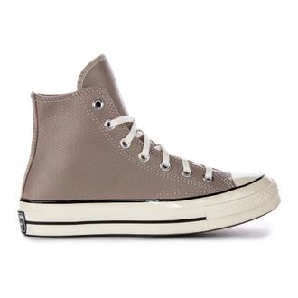 Converse Sneakers, female, Gray, 9 1/2 UK, Grey Leather Hi-Top Trainers