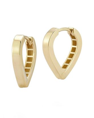 Italian Gold, Inc 14K Italian Gold Heart Huggie Hoops