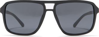 Guess 58mm Square Sunglasses in Matte Black /Smoke at Nordstrom Rack