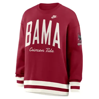 Nike Alabama Legacy Nike Womens College Pullover Crew in Red | 040H0K9UABV-V89