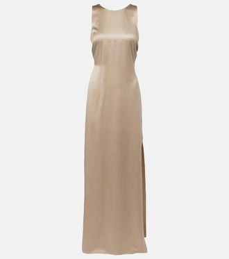 Max Mara Azoto silk satin maxi dress