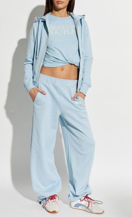 Versace Jeans Couture Sweatpants With Cuffed Legs, Womens, Light Blue