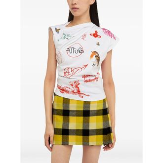 Vivienne Westwood Herbo Graphic-print Draped T-shirt