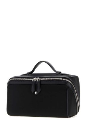 Montblanc Mens Black Canvas Handbag 000 Portafogli Wallet