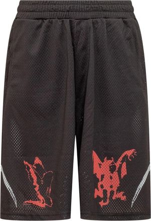 44 Label Group Mesh Sweatshorts - Heren - Korte sportbroeken - Zwart - M - Fitness