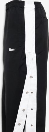 Rhude Wide-Leg Track Trousers - Black