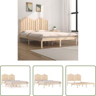 vidaXL Letto in legno - Giroletto in Legno Massello di Pino 140x200 cm