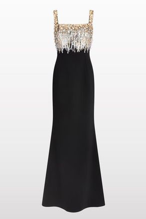 Jenny Packham Lalala Embellished-Upper Sleeveless Dress in Liquorice at Nordstrom, Size 10 Uk