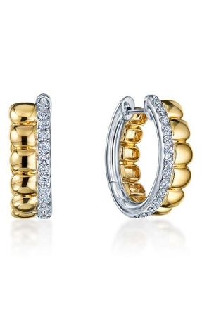 Kwiat Sirena Diamond Huggie Earrings in Two Tone White/yellow Gold at Nordstrom