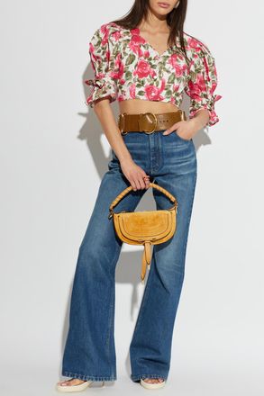 Chlo&eacute; Short Top With A Floral Motif, Womens, Multicolour