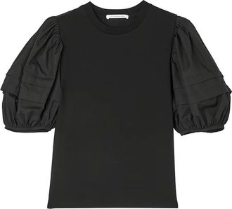 Cecilie Bahnsen T-shirt con maniche a palloncino - Nero