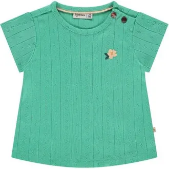 Babyface Pointelle Short Sleeve Top in Seafoam at Nordstrom, Size 12M