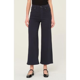 DL1961 Hepburn High Waist Ankle Wide Leg Knit Jeans in Classic Navy at Nordstrom Rack, Size 23