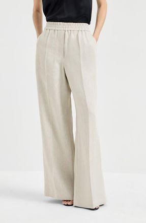 Brunello Cucinelli Loose Track trousers in Beige at Nordstrom, Size 50 It