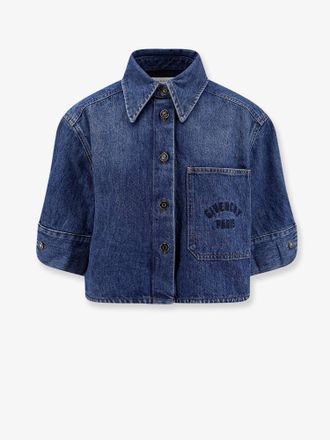 Givenchy Camicia Cocoon in blu denim - GIVENCHY - gender_Woman