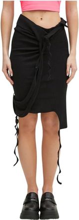 Ottolinger Minifalda de canal&eacute; fino - Skirts - Mujer - Negro - M