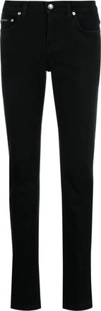 Dolce & Gabbana Luxe Zwarte Straight Jeans - Dames - Regular Fit Jeans - Zwart - L - Katoen - Jeans