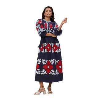 Antik Batik OXO Dress - Dames - Jurken - Blauw - Maat: XS