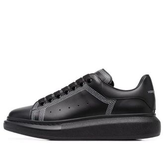 Alexander McQueen Oversized Sneaker Embroidered Black Silver 662639WIA4V1081