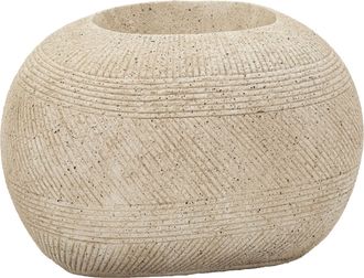 Dmora Vase Gagameha, Finition Effet Marbre, D&eacute;grad&eacute; Couleur Structure Marbre, Blanc Marbre