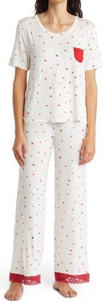 Honeydew Intimates Something Sweet Pajama Set in Ivoryhearts at Nordstrom, Size Large